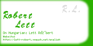 robert lett business card